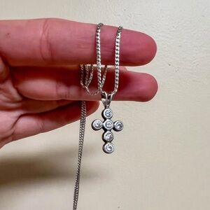 Silver Necklace with Cross Pendant